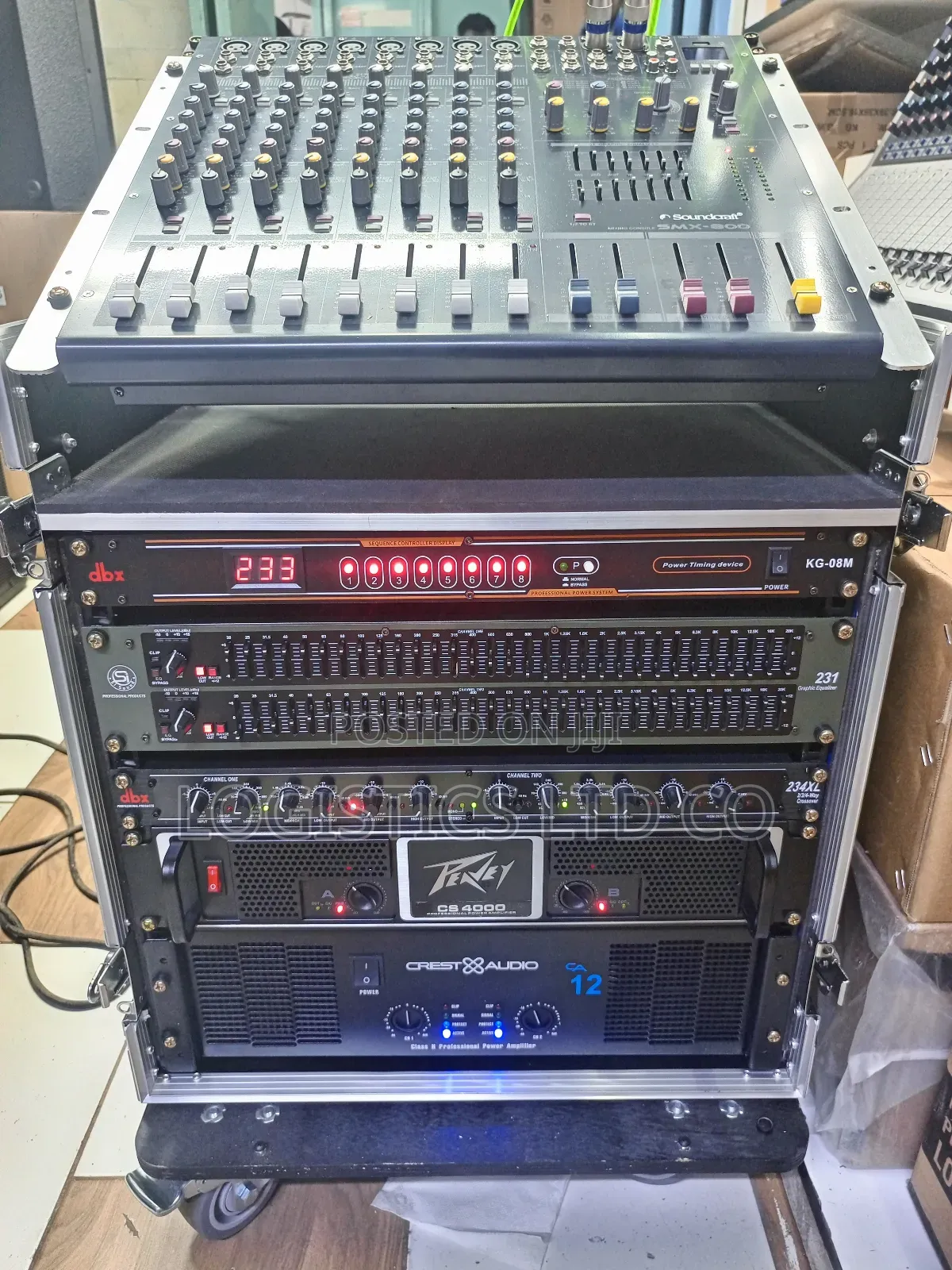 Crest Audio Ca12/Peavey Cs4000/Complete Rack With Microphone