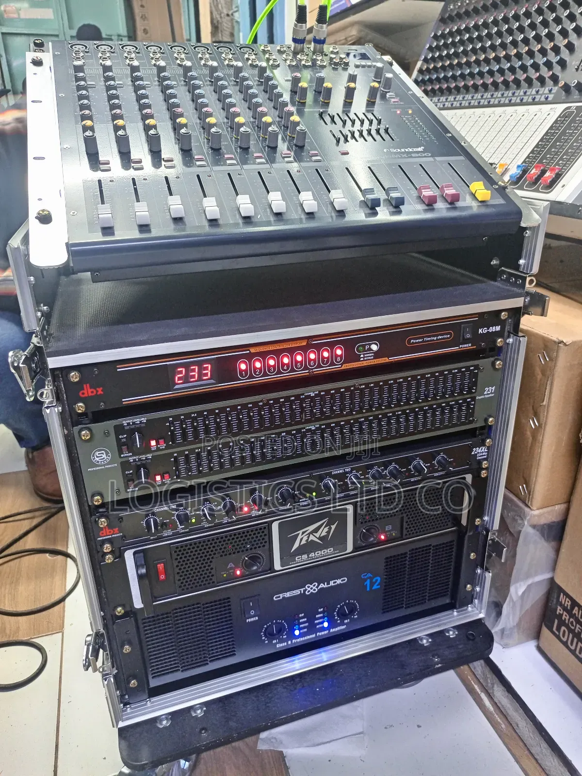 Crest Audio Ca12/Peavey Cs4000/Complete Rack With Microphone