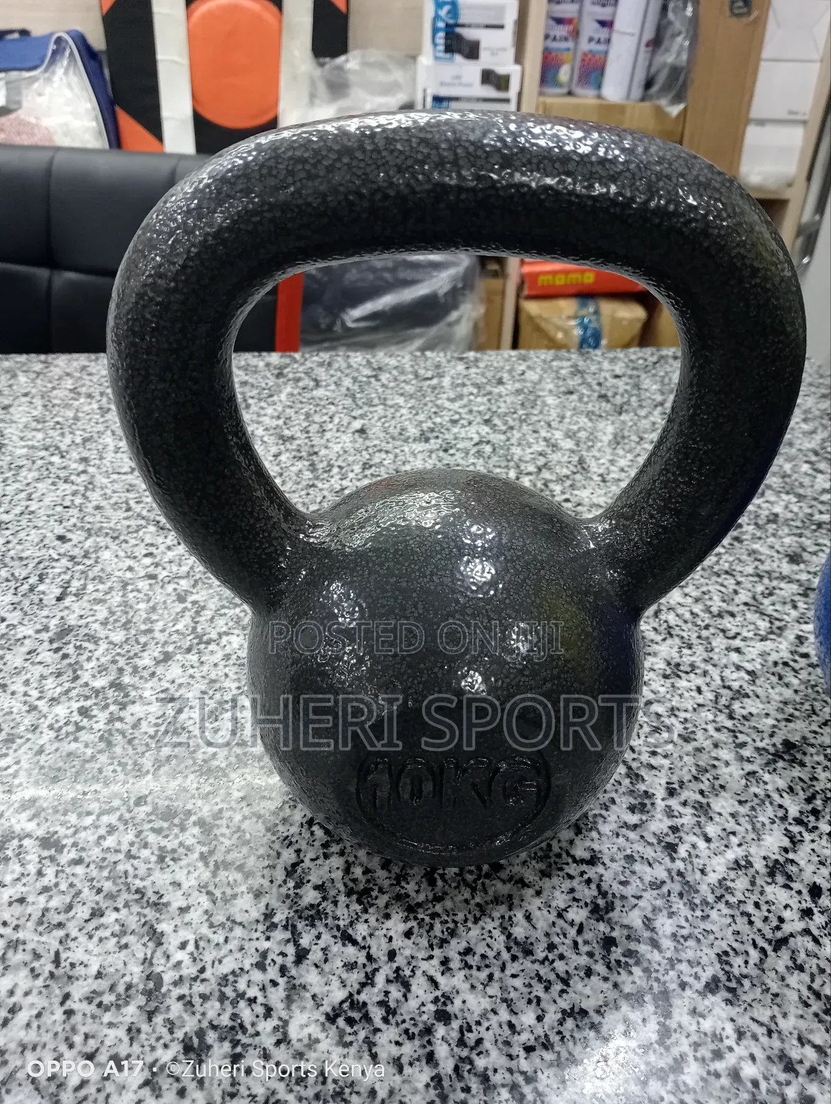 10kg Cast Iron Kettlebell Grey