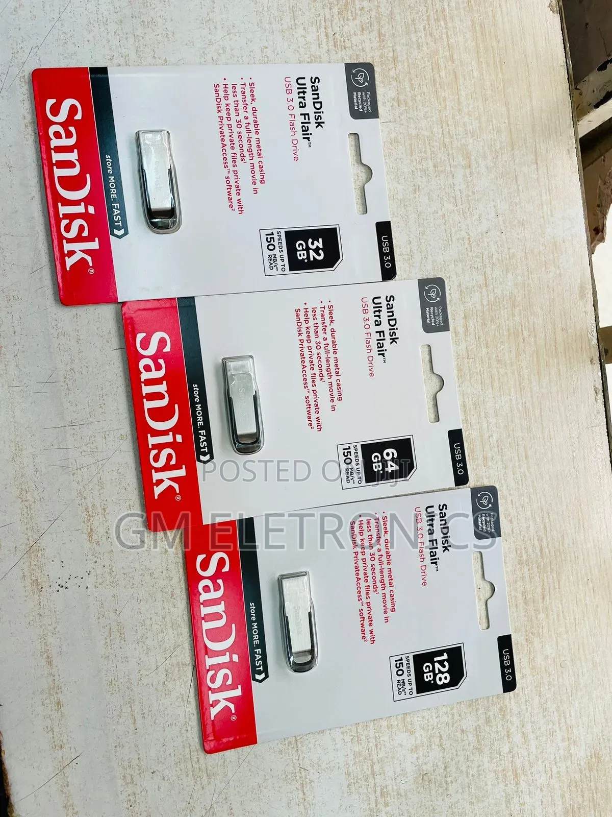 Sandisk 32gb,64gb 128gb Usb Ultra Flair 3.O Flash Drive