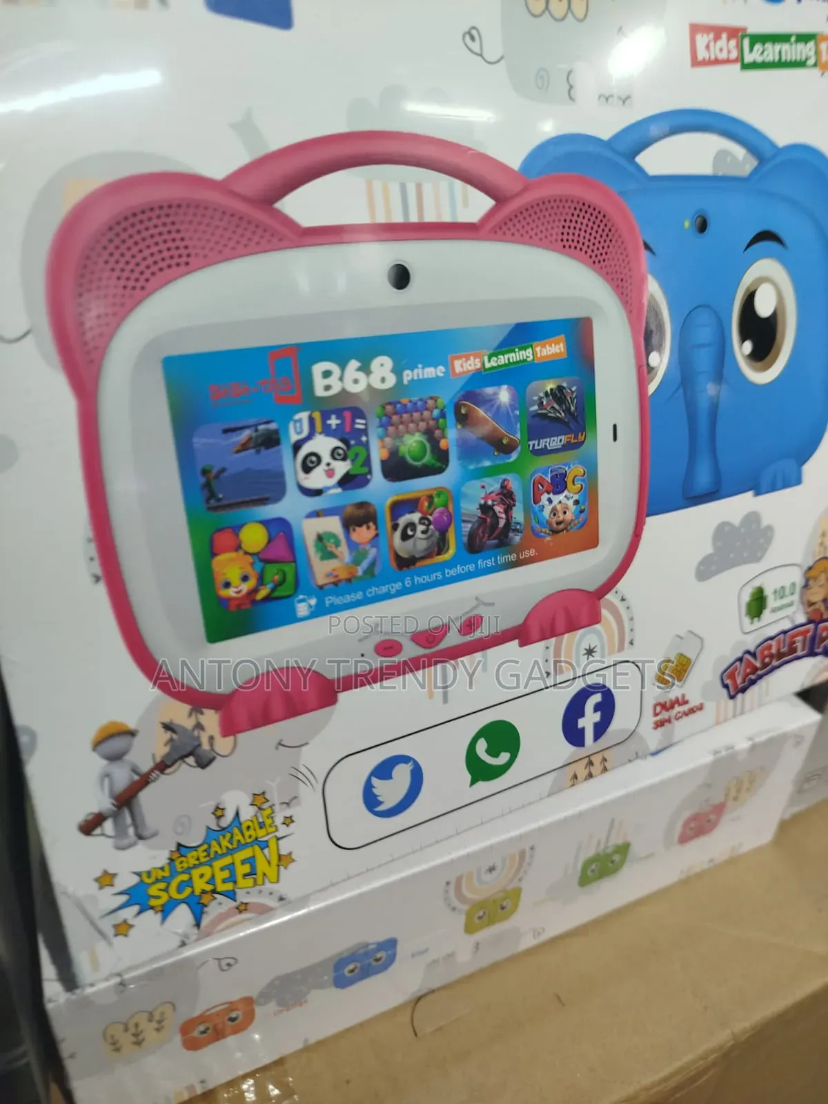 B68 Kids E-Learning Tablet With Inbuilt Apps