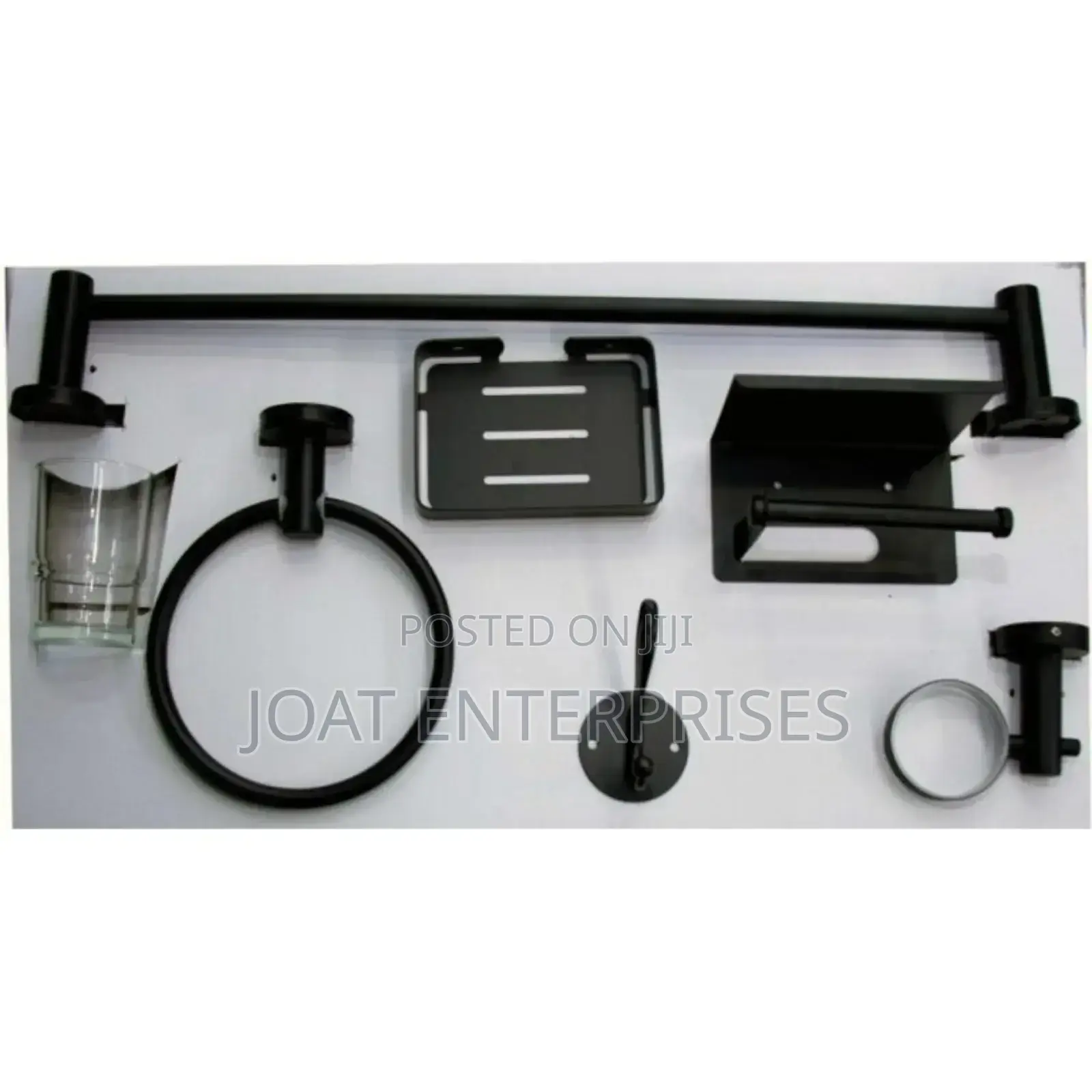 Black Bathroom Accessories Set