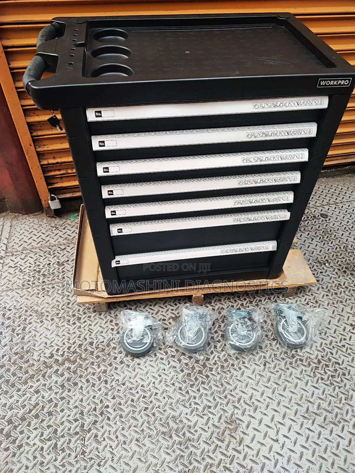 Workpro 365 Piece 7 Drawer Trolley Toolkit With Tools
