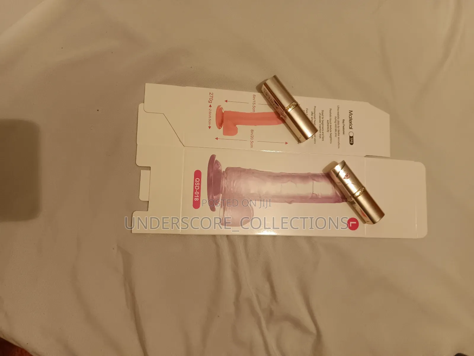 Large Size Pink and Purple Silicon Dildo