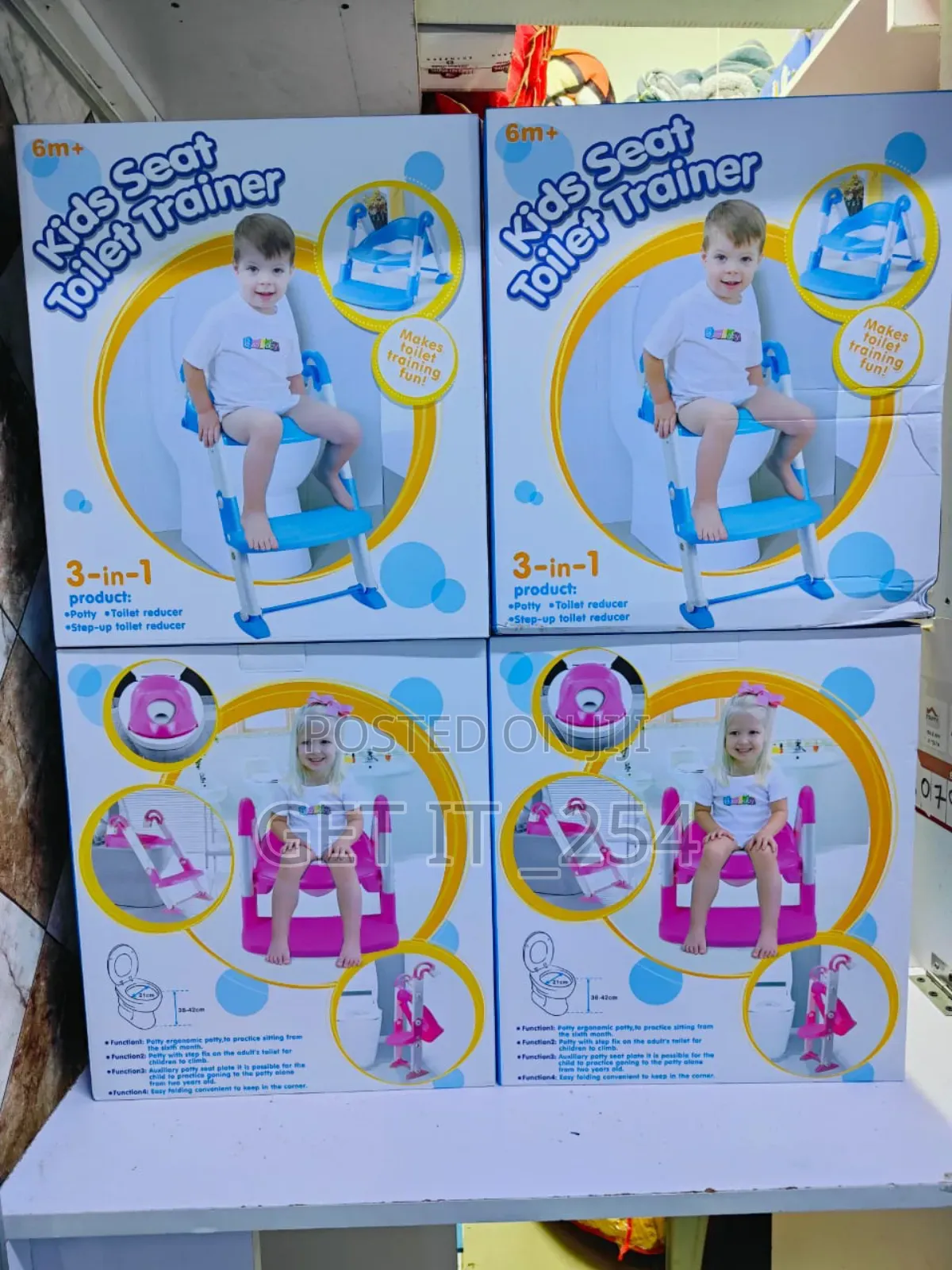 *Kids Training Toilet Seat Trainer With PVC Cushion/Soft Pad