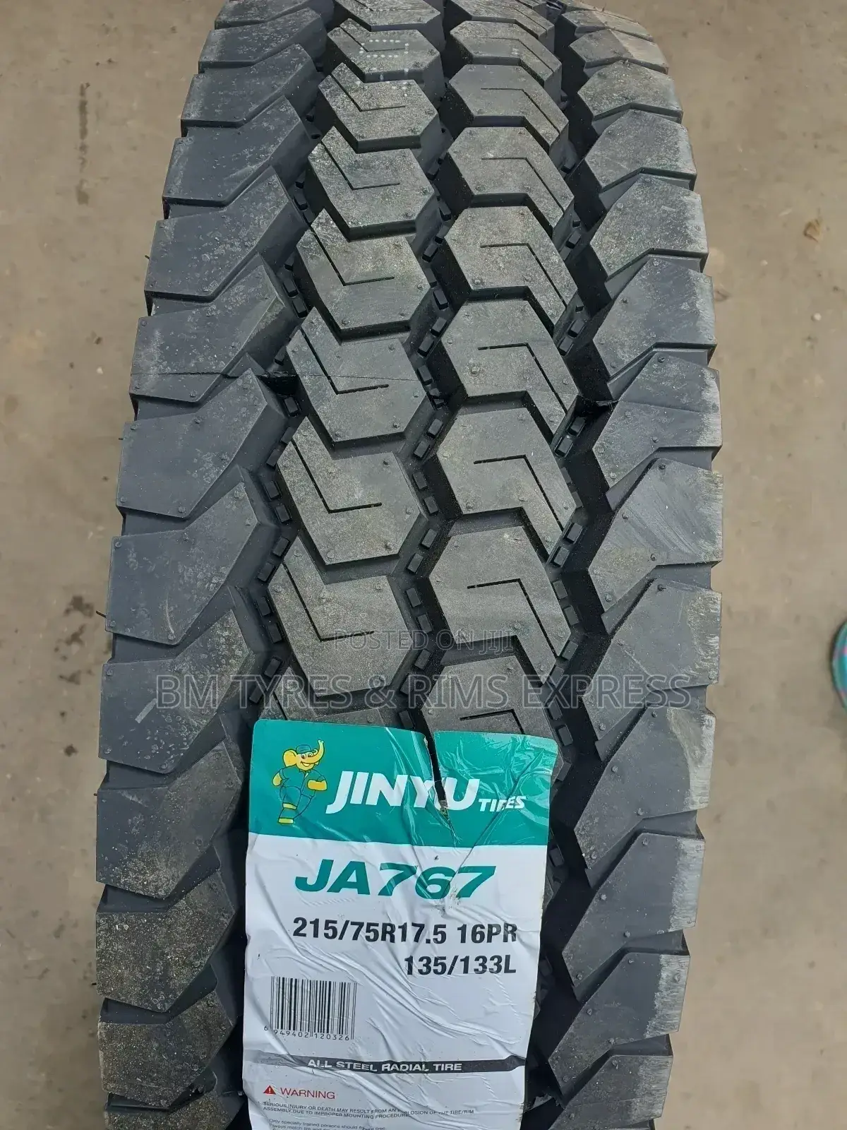 215 /75 R17. 5 Jinyu Tyres.