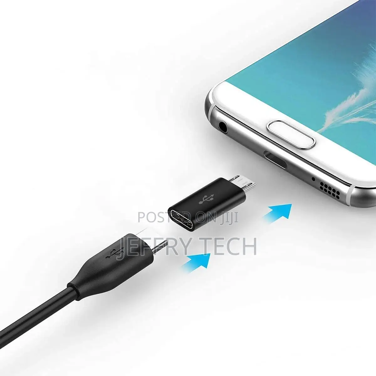 USB 3.1 Type C Female to Micro USB Type B 2.0 Male Data Sync