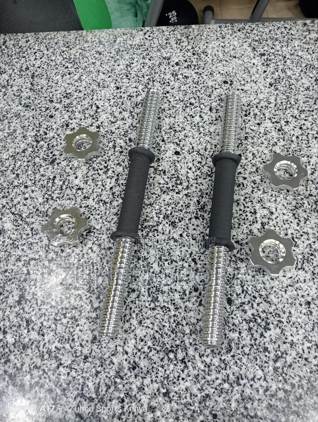 Dumbbell Bars Pair Standard Plates With Locks