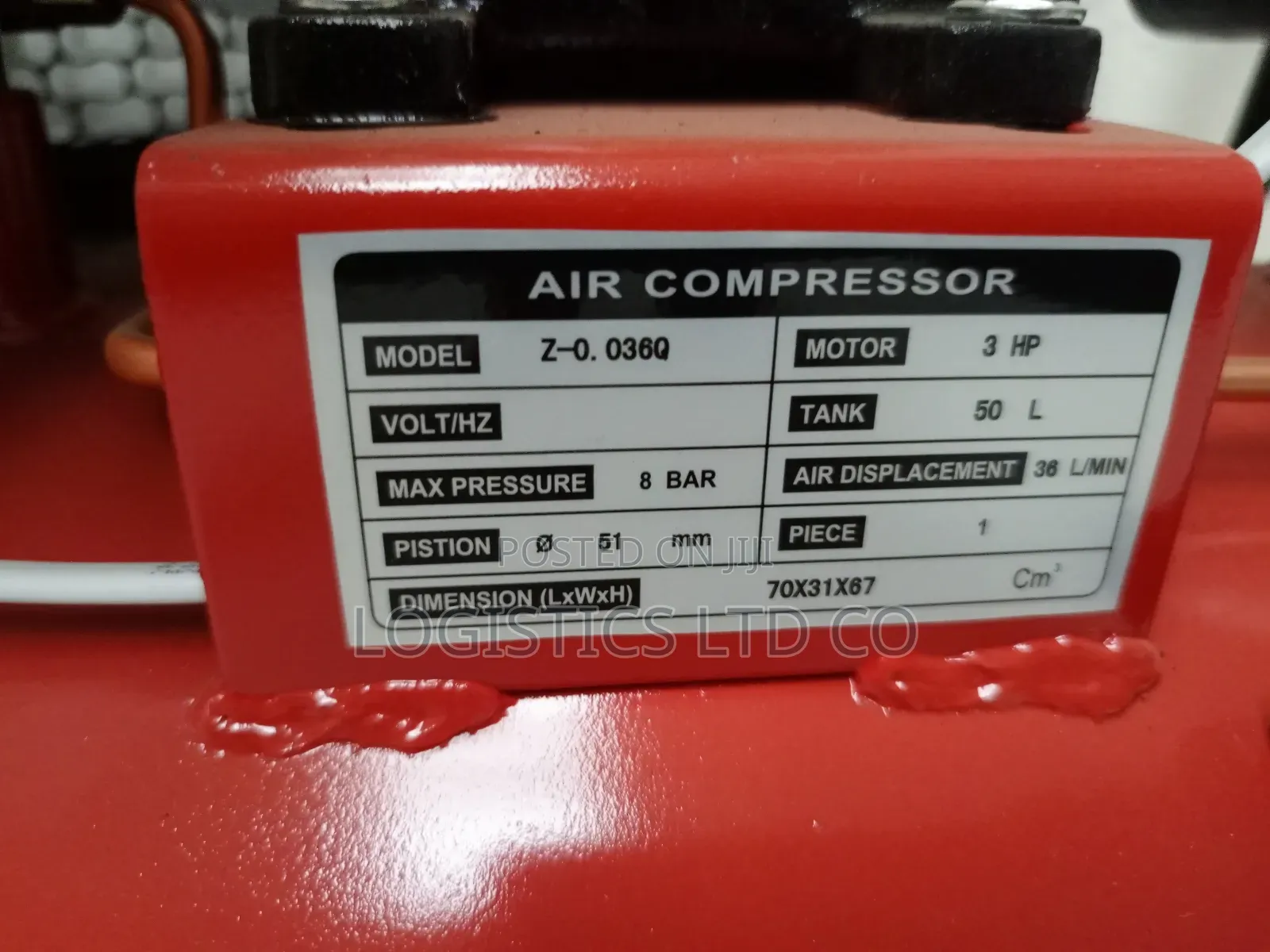 Pacwell 50l Petrol Air Compressor Double Piston