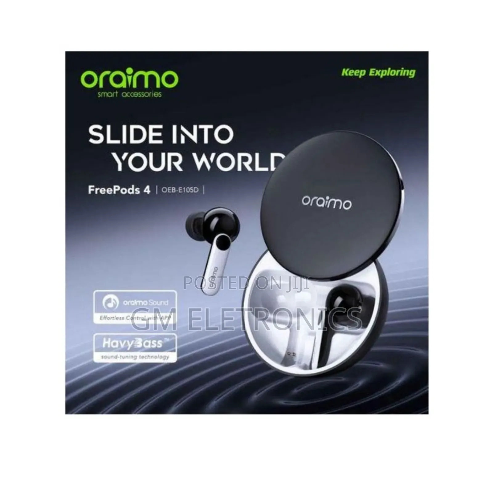 Oraimo Freepods 4 Active Noise Cancellation.