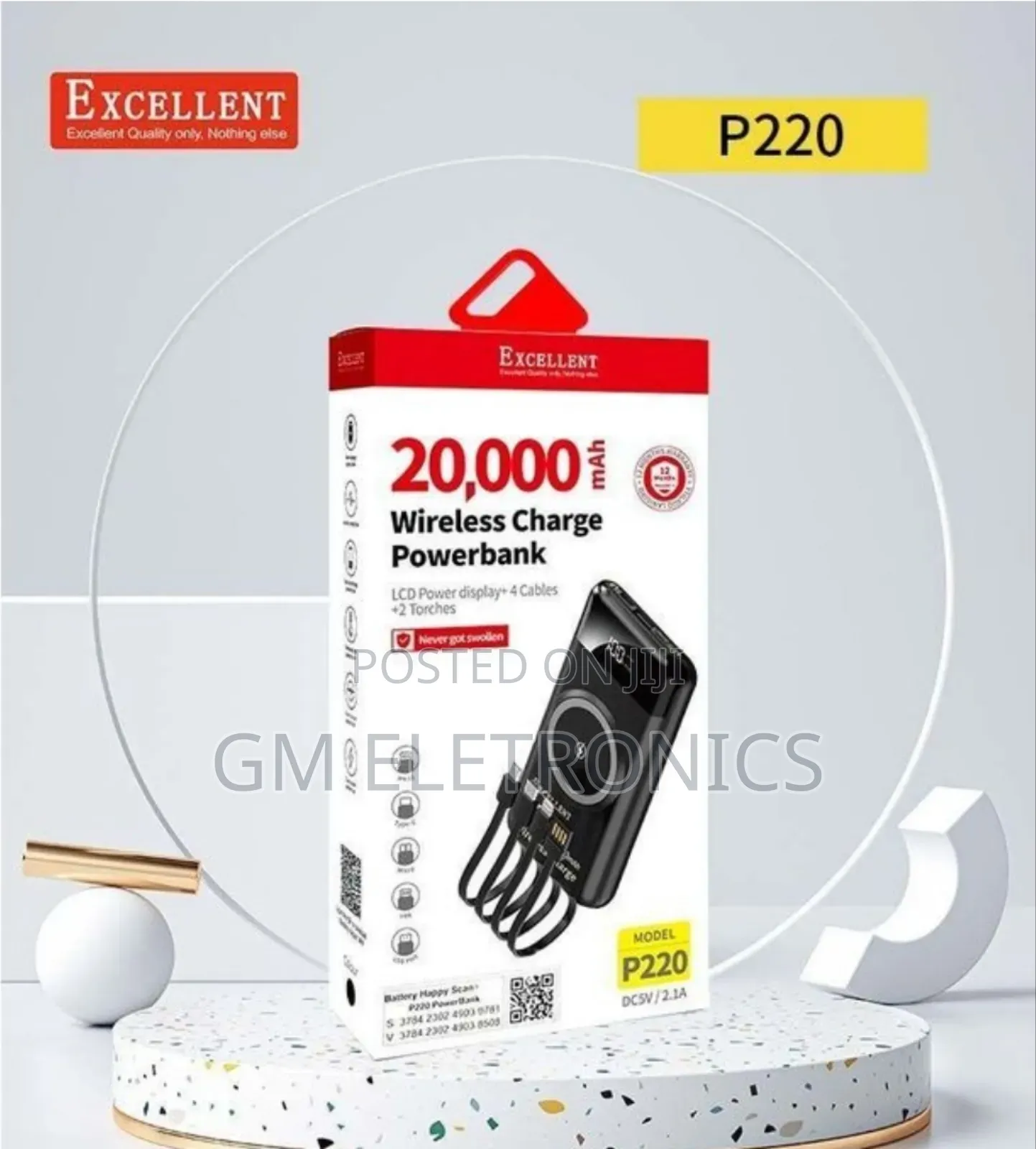 Original Excellent 20000mah Wireless Charger Powerbank P220
