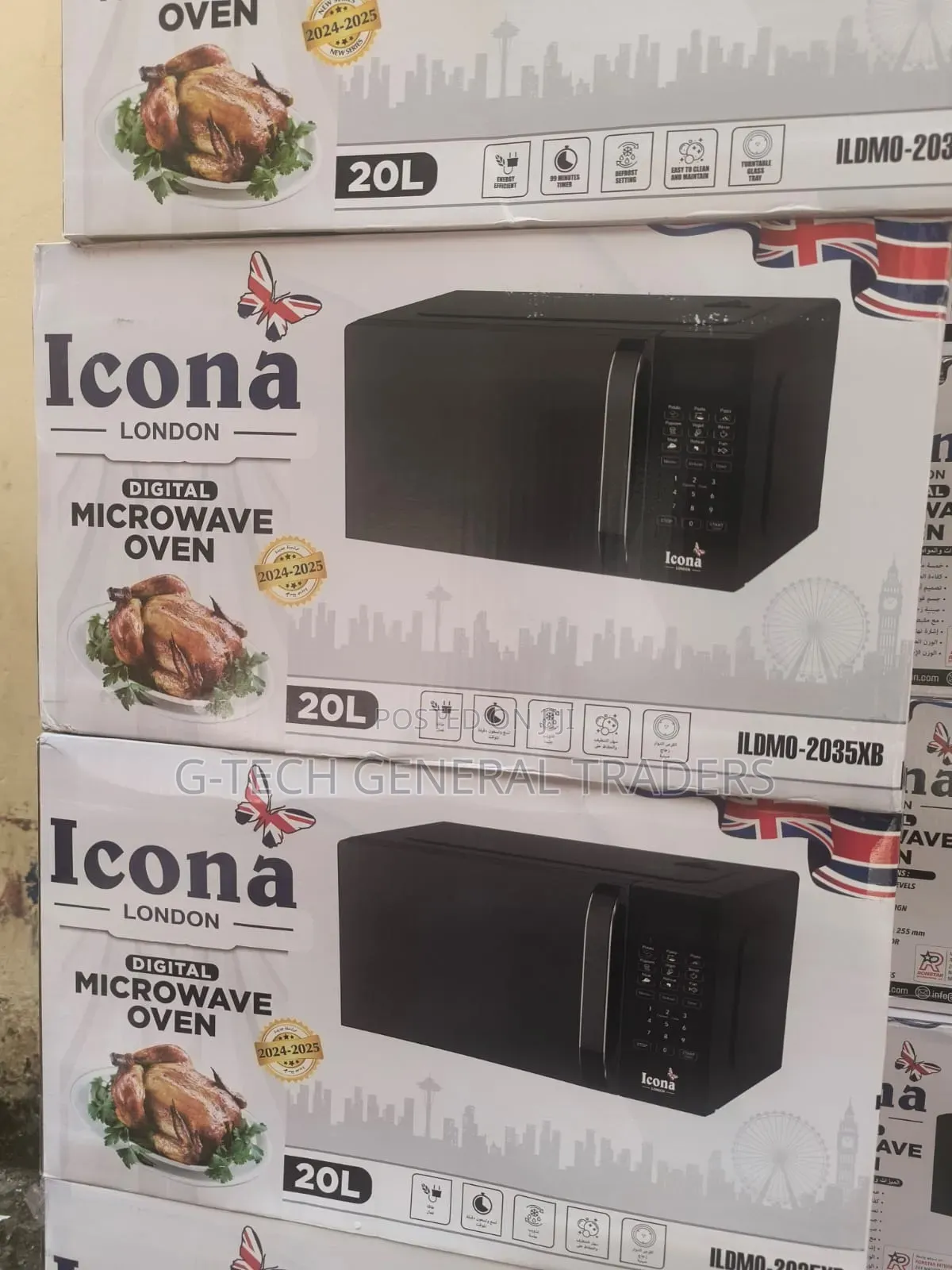 Microwave!Icona 20l Digital Microwave Oven-black