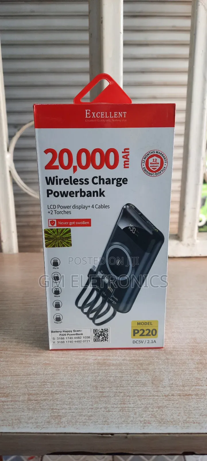 Original Excellent 20000mah Wireless Charger Powerbank P220