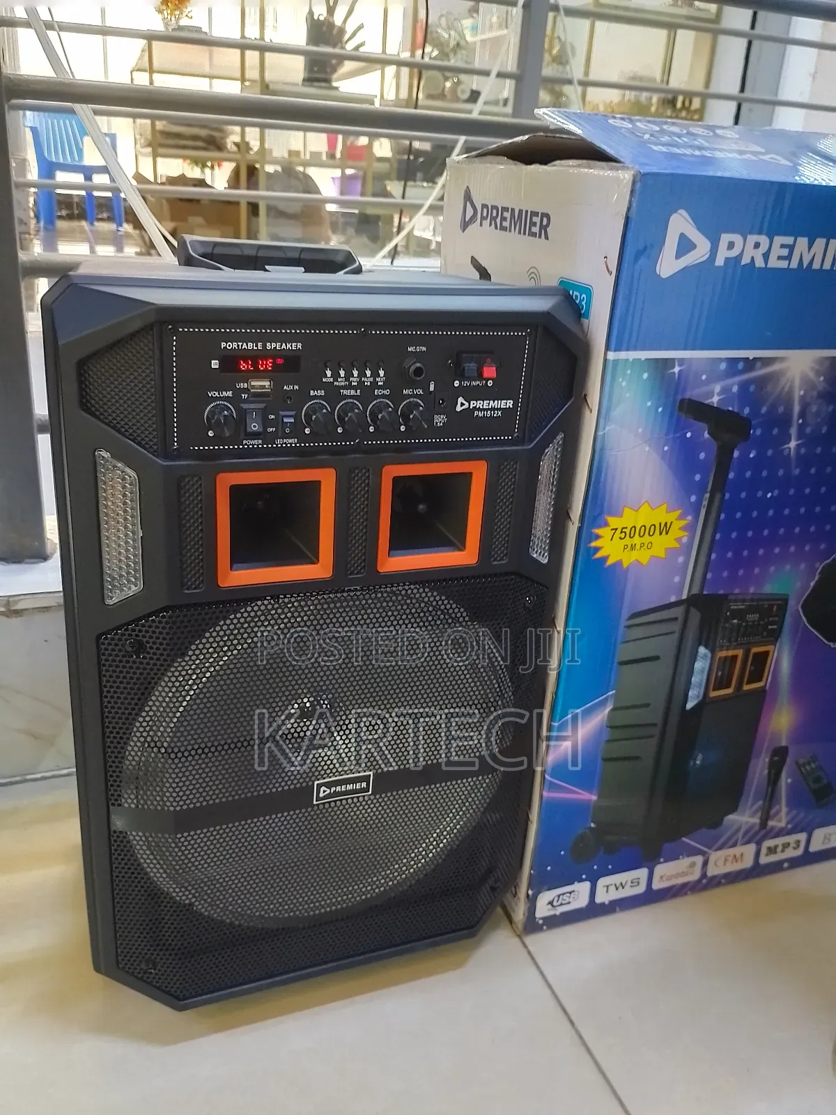 Premier 12 Inch Rechargeable Trolley Pa Speaker