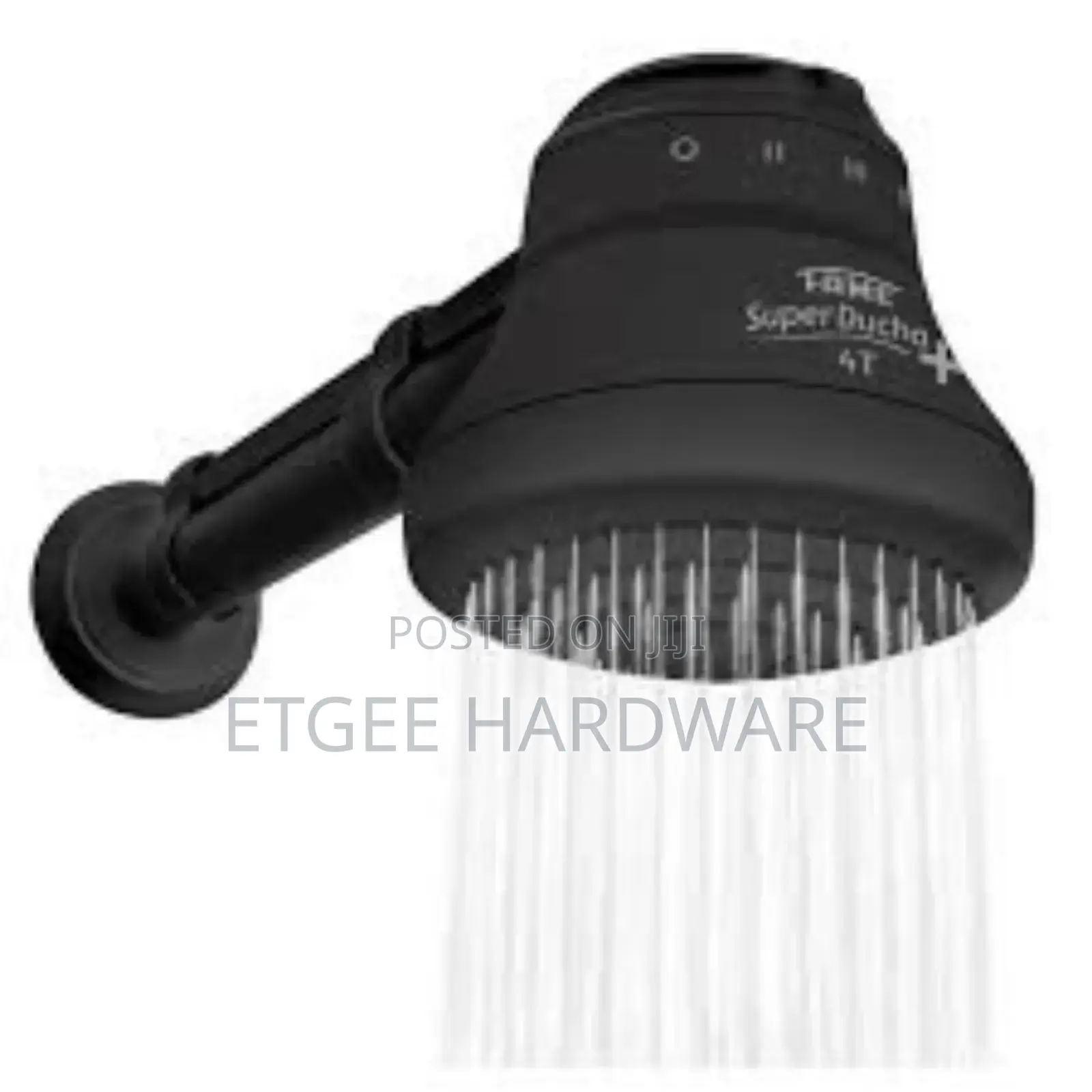 Fame Instant Shower Black With Shower Arm