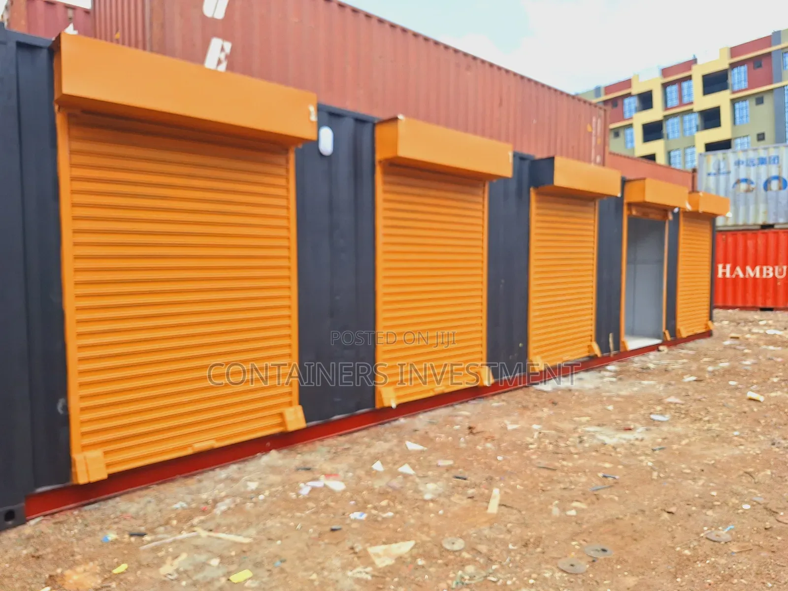 40ft Container With 5 Stalls- Floor Tiled Up