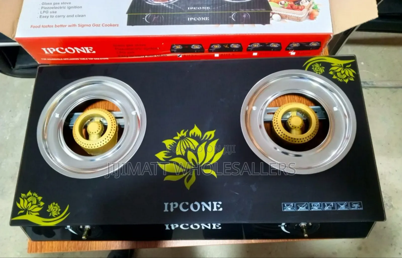 Ipcone Glass 2 Burner Table Top Cooker