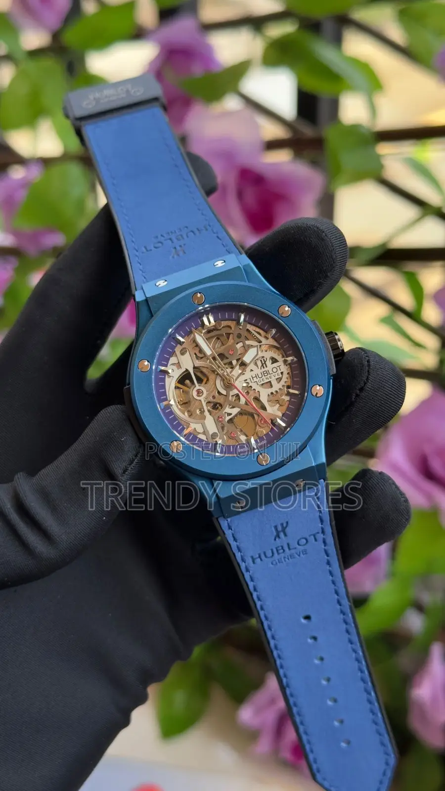 Blue Hublot Automatic Gents Watch
