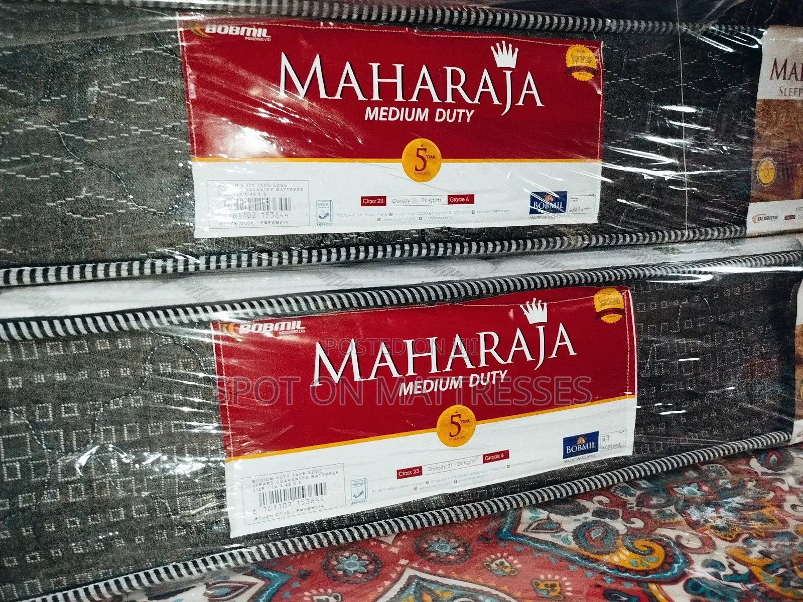 4×6 8inch MD Bobmil Maharaja Mattresses.