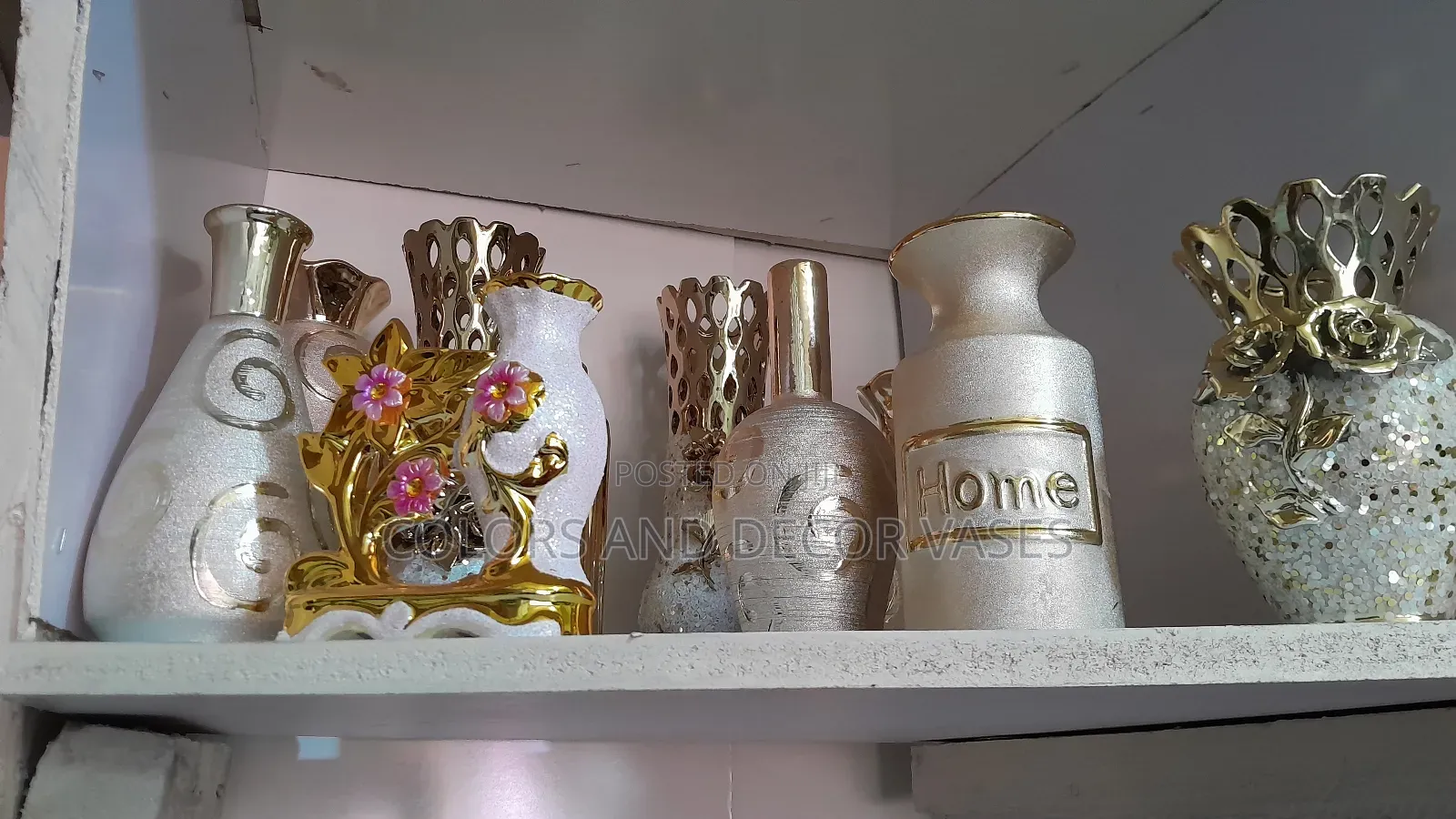 Ceramic Gold Vases Available on Request