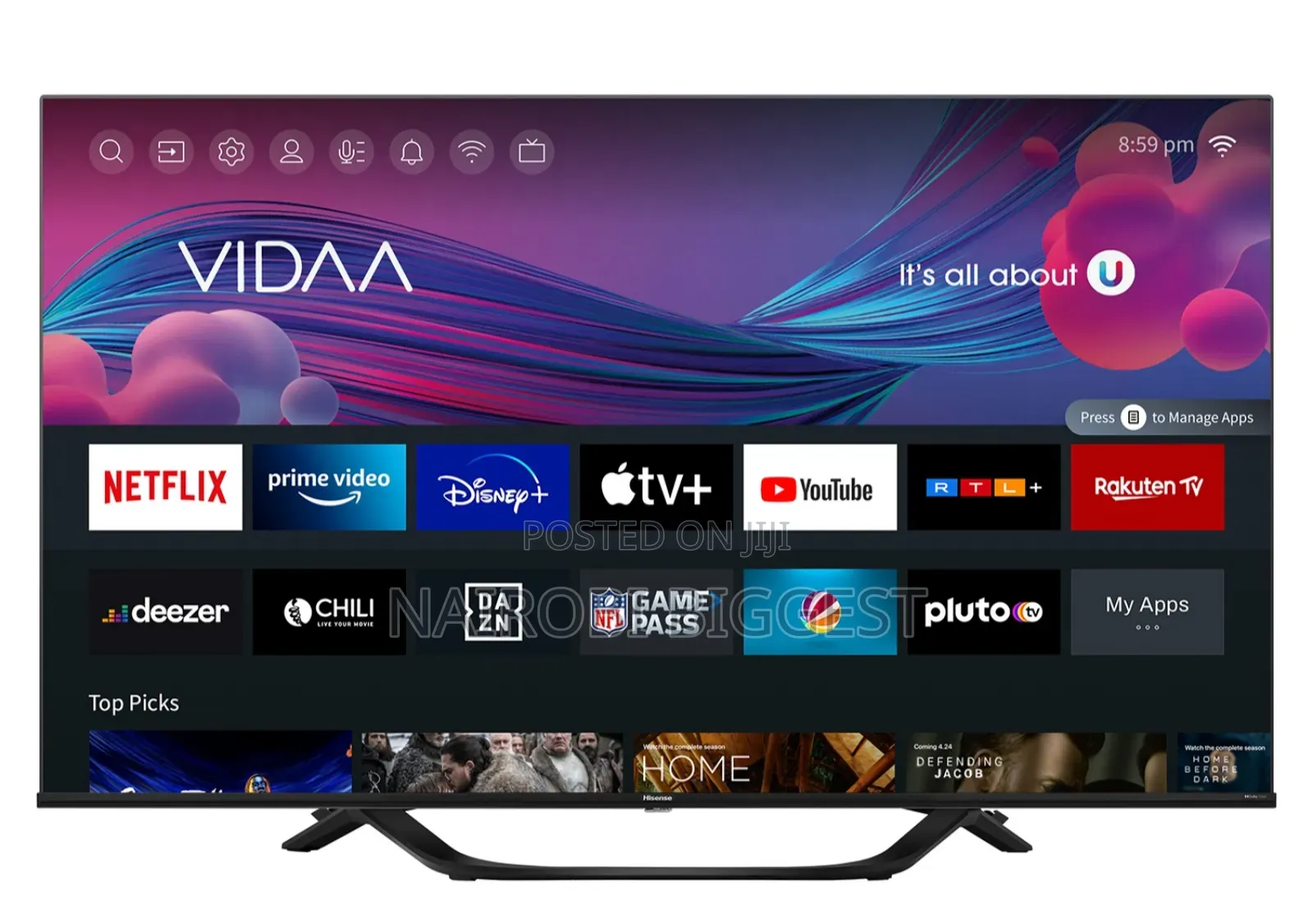 Vision 75" Vidaa Frameless Television
