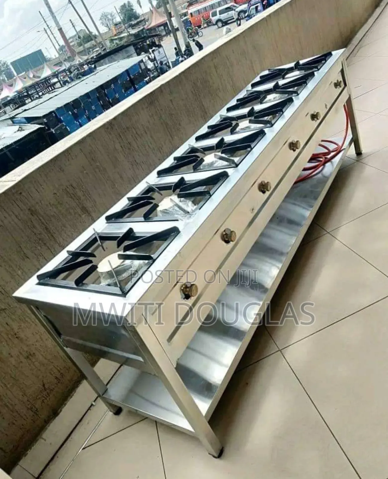 Stainless Steel 6-Burner Gas Cooker Liner Style