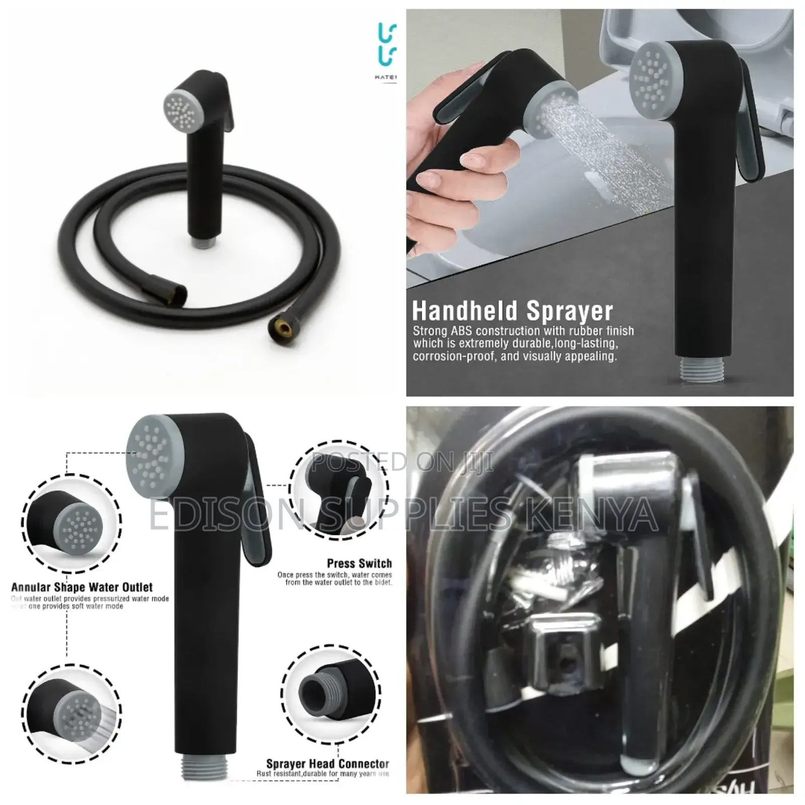Black Arabic Shower Bidet Spray Matte Black Shattaf