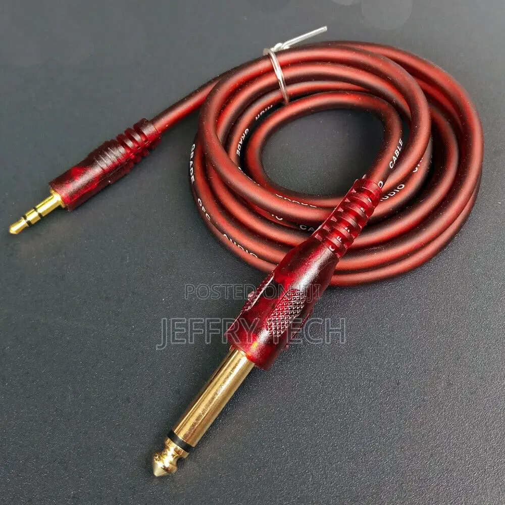 1.8metre 3.5mm 1/8" Male to 6.35mm 1/4" Male TRS Stereo
