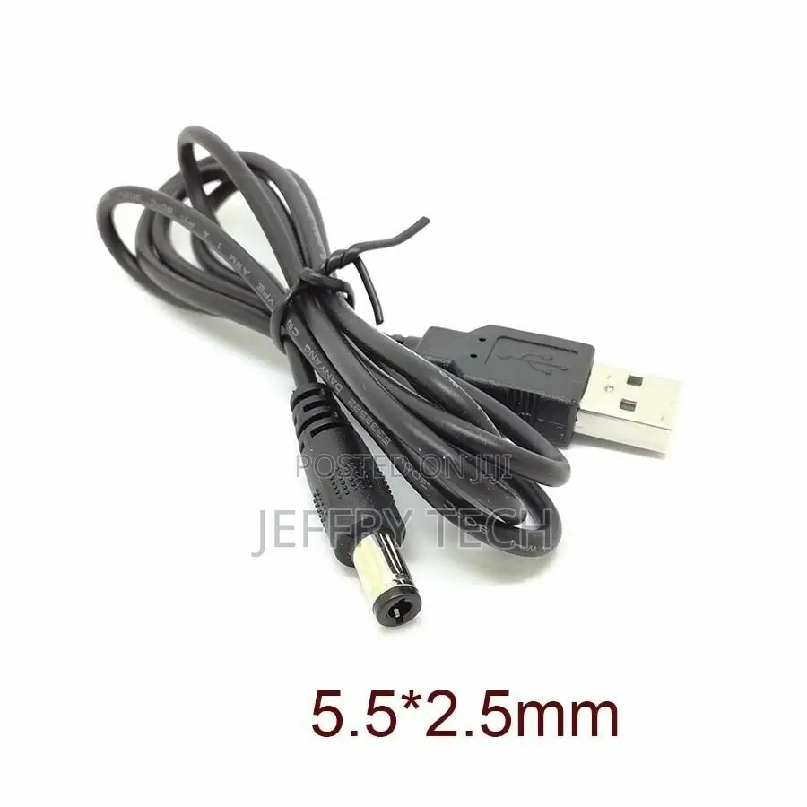 3FT PC Laptop USB Male to 5V DC 5.5mm X 2.5mm Barrel Connect