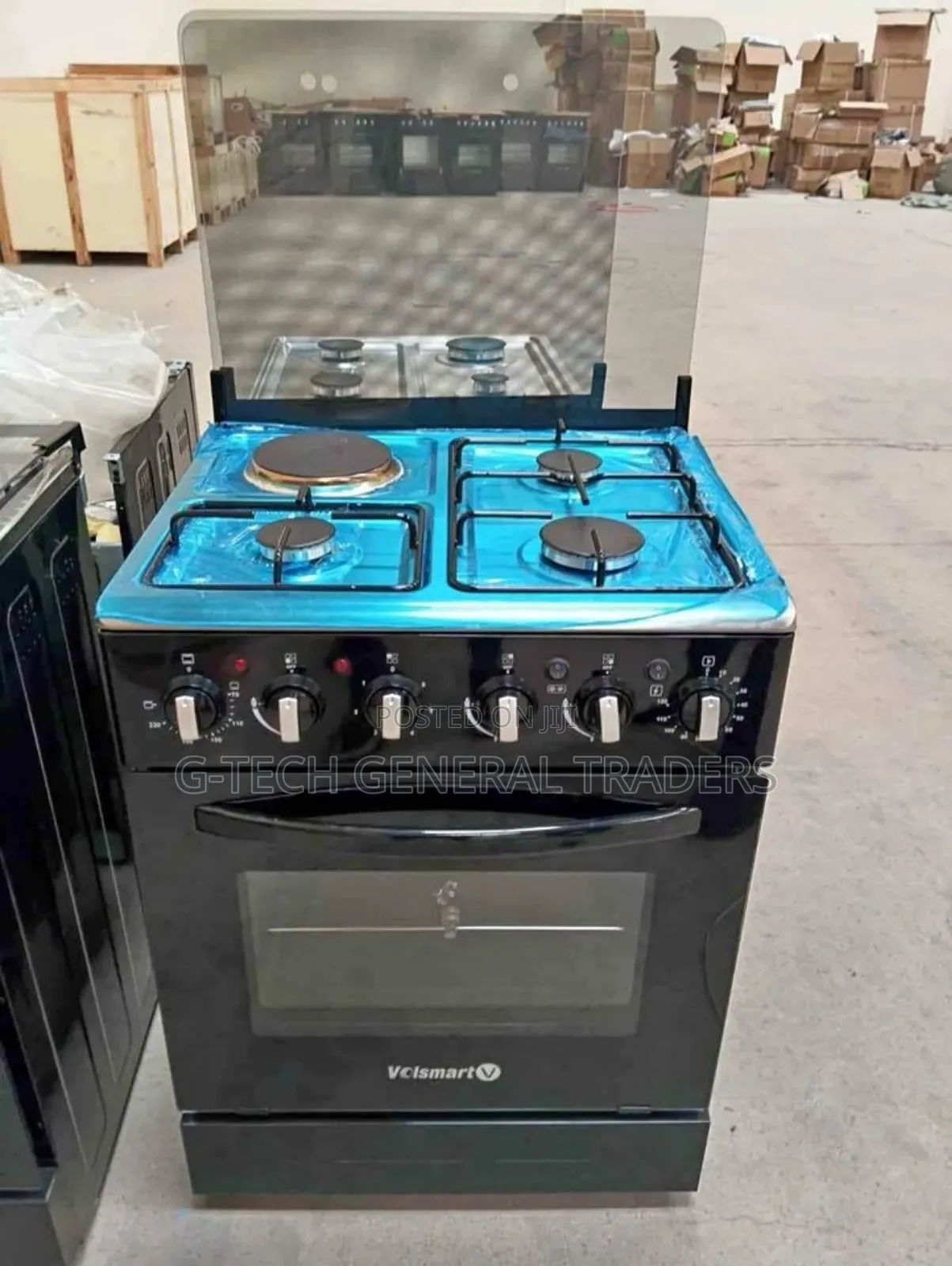 3gas+1electric Hot Plate 50*55 Oven Cooker With Jet Valve