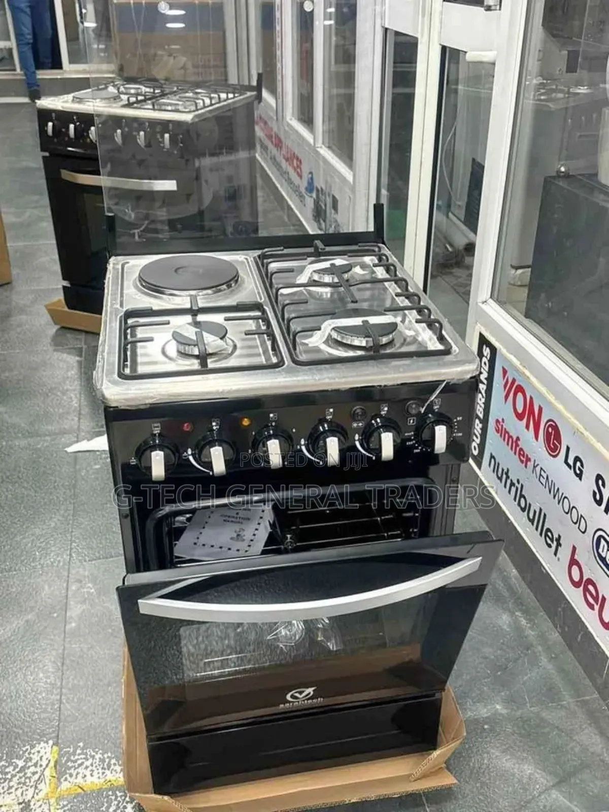Sarahtech 3gas+1electric Plate 50*60 Oven Cooker