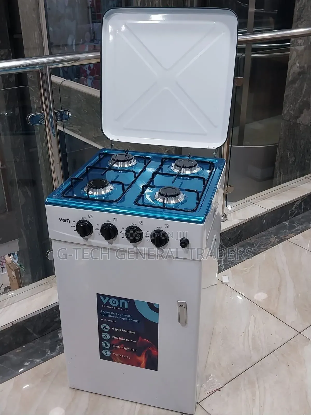 Von 4gas 50*55 Cooker With Gas Compartment