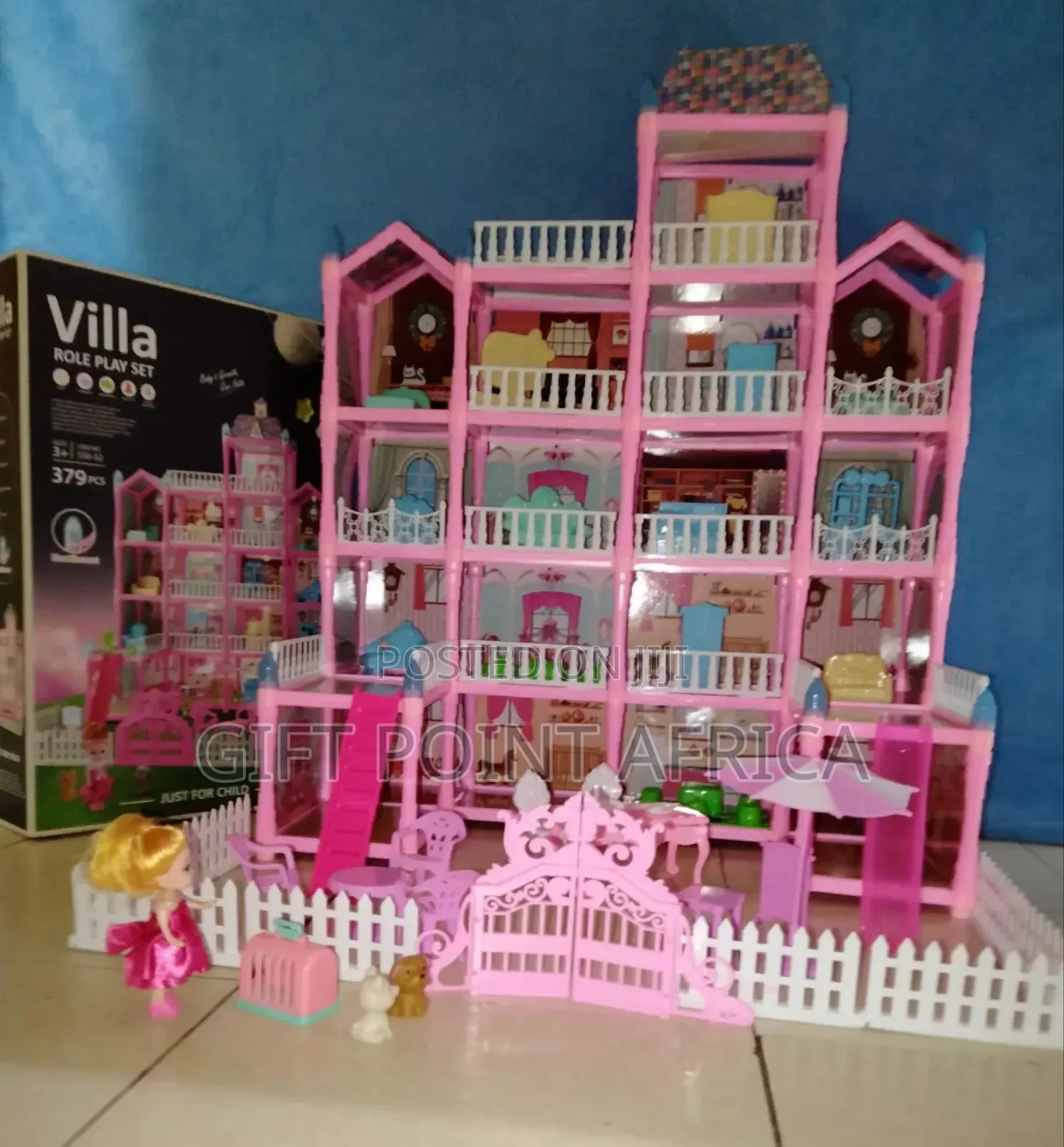 374 Pieces Doll House Play Set for Kids