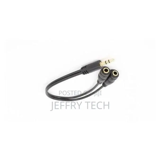 3.5mm Male Splits Two 3.5mm Female Headphone Audio Adapter C