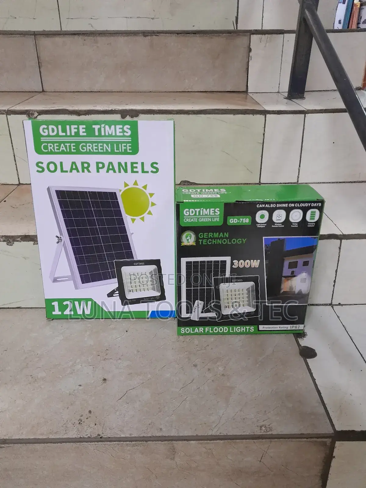 GD TIMES,300W Solar Lights/Solar Panel.