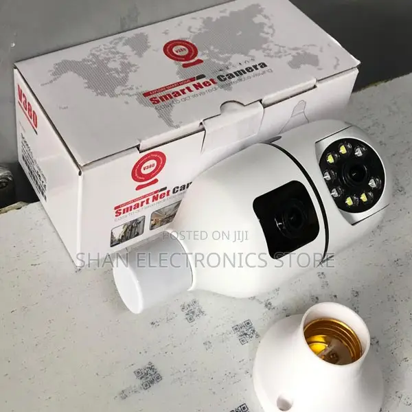 Dual Lens PTZ Bulb Camera Hd Camera Colour Night Vision ~