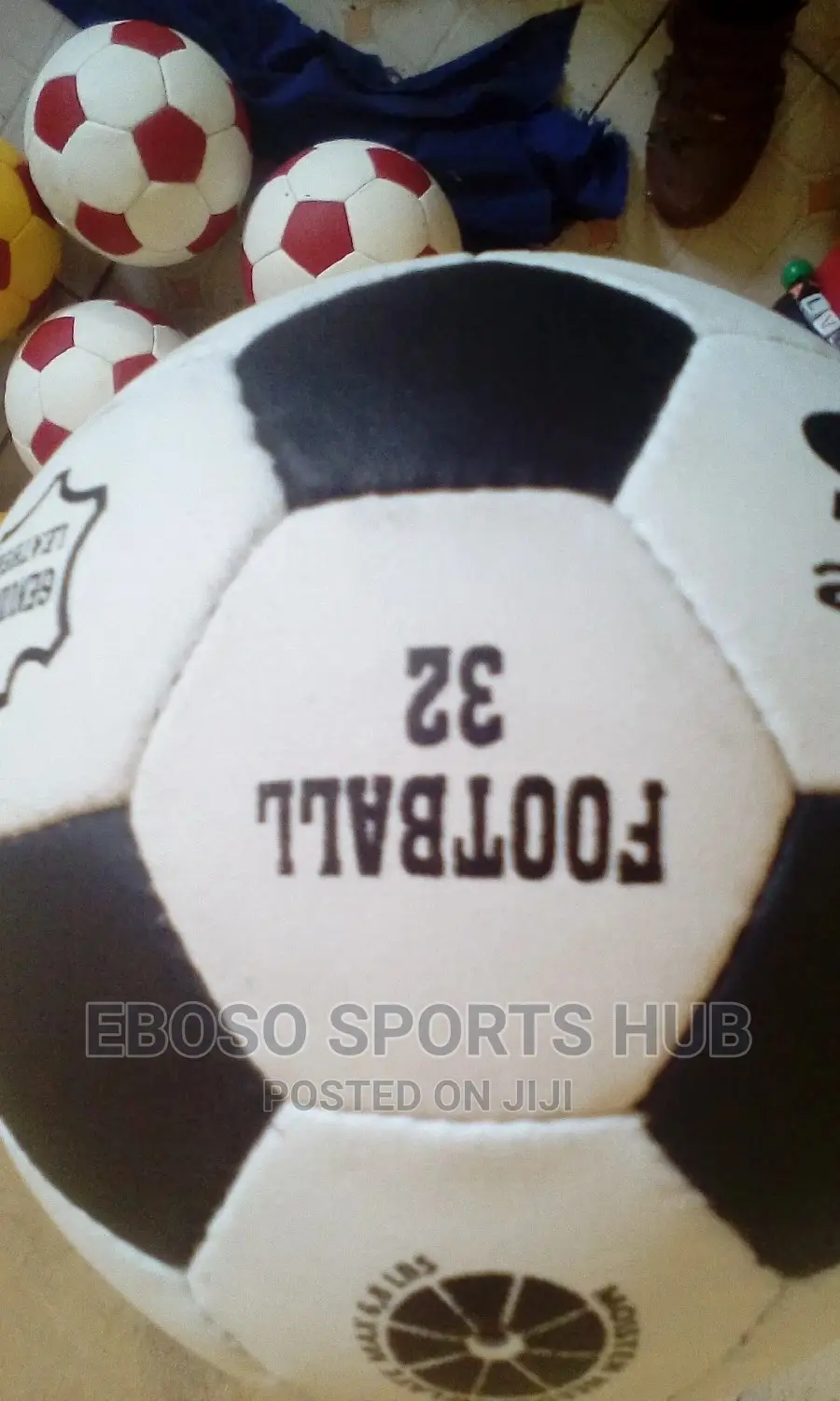 Black And White Leather Football Original Size 5
