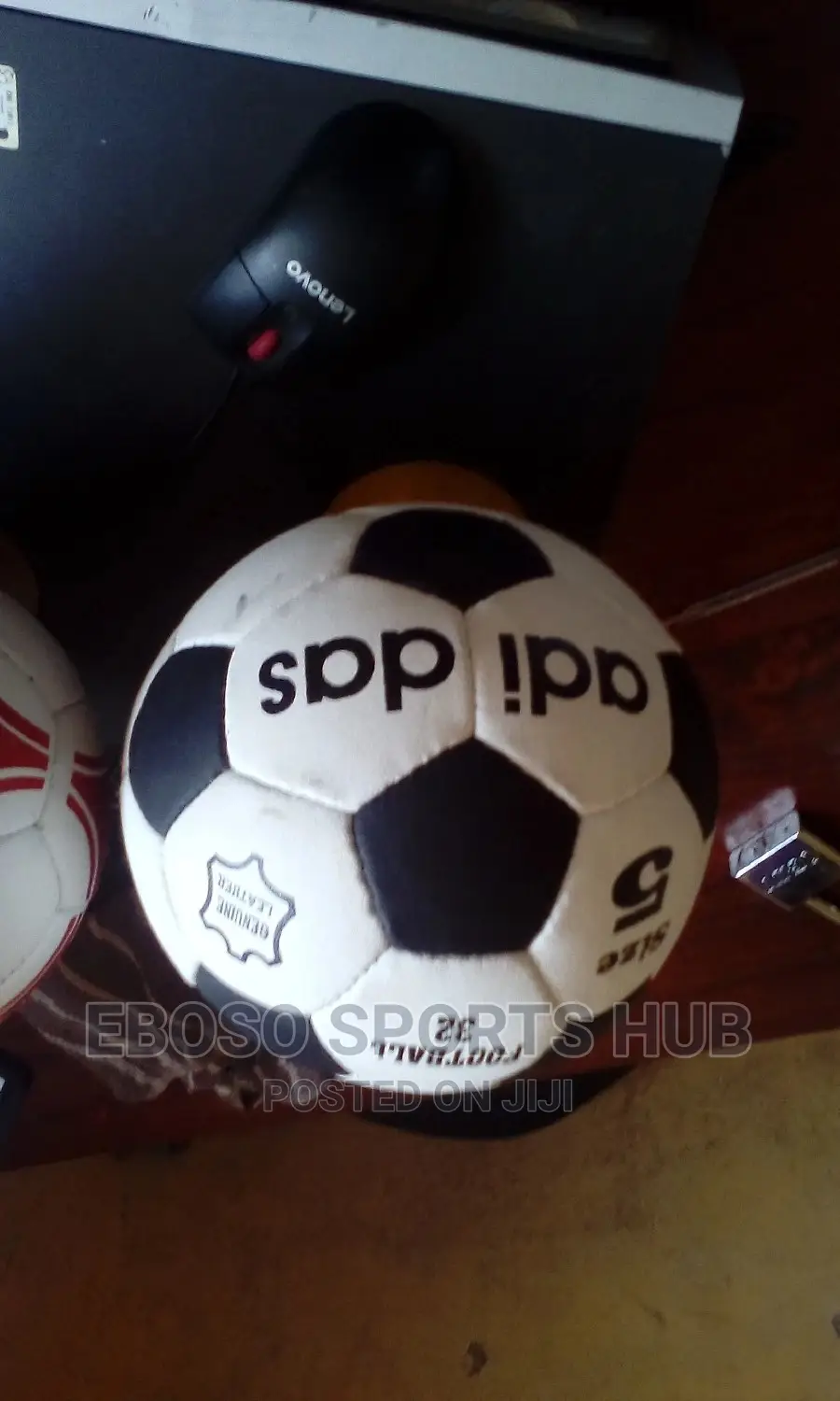 Black And White Leather Football Original Size 5
