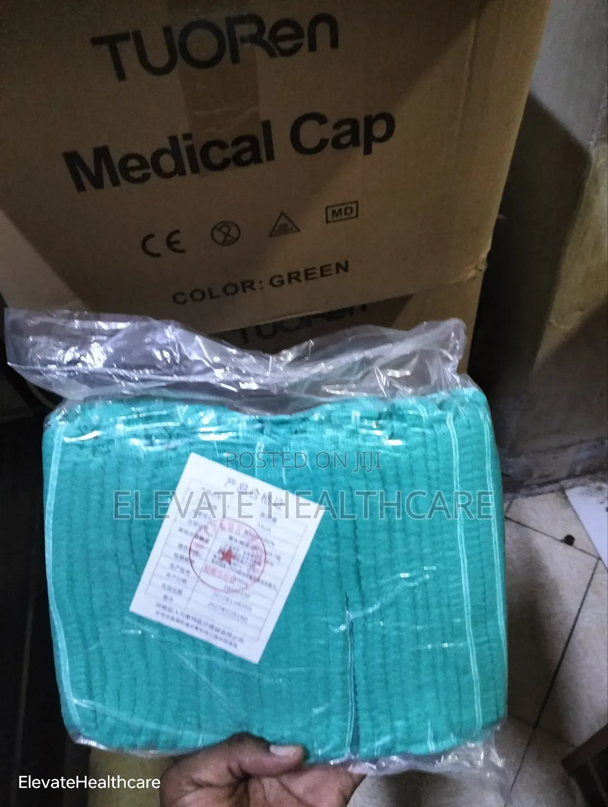 Green Nurse Cap/ Hairnets
