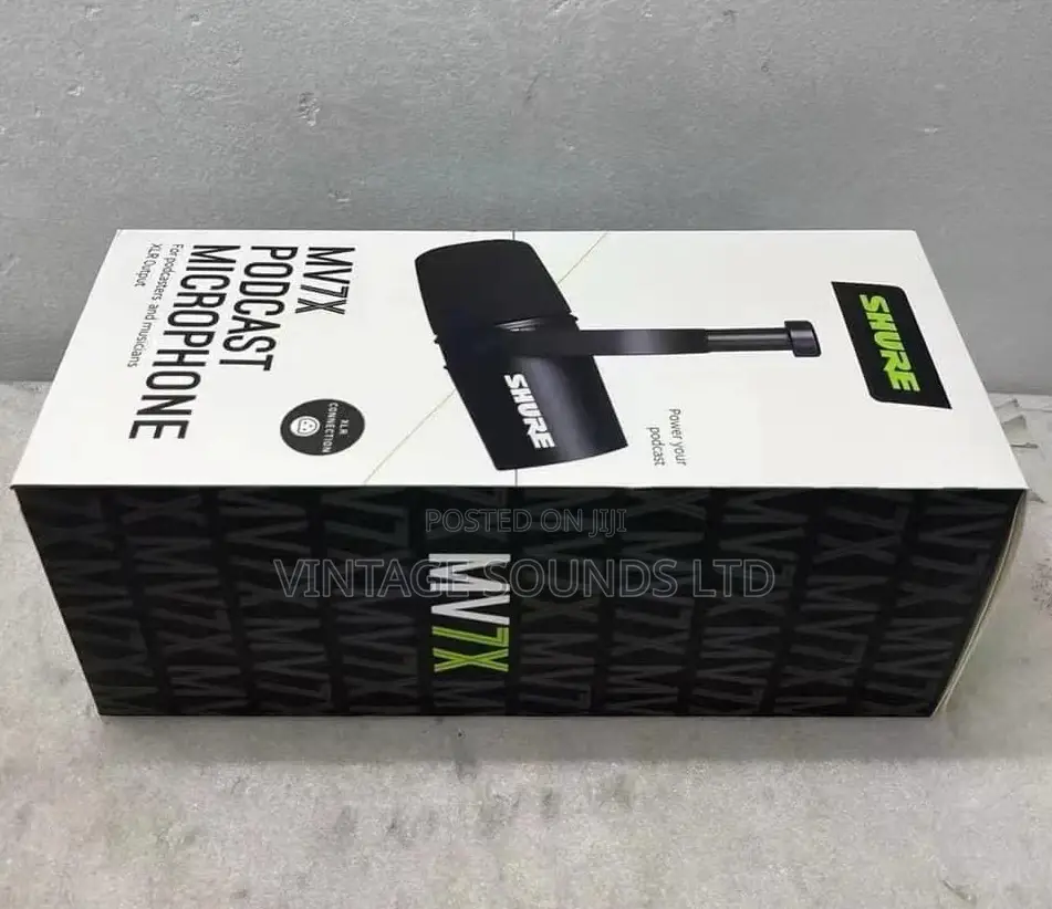 Shure Mv7x XLR Podcast Vocal Recording Microphone