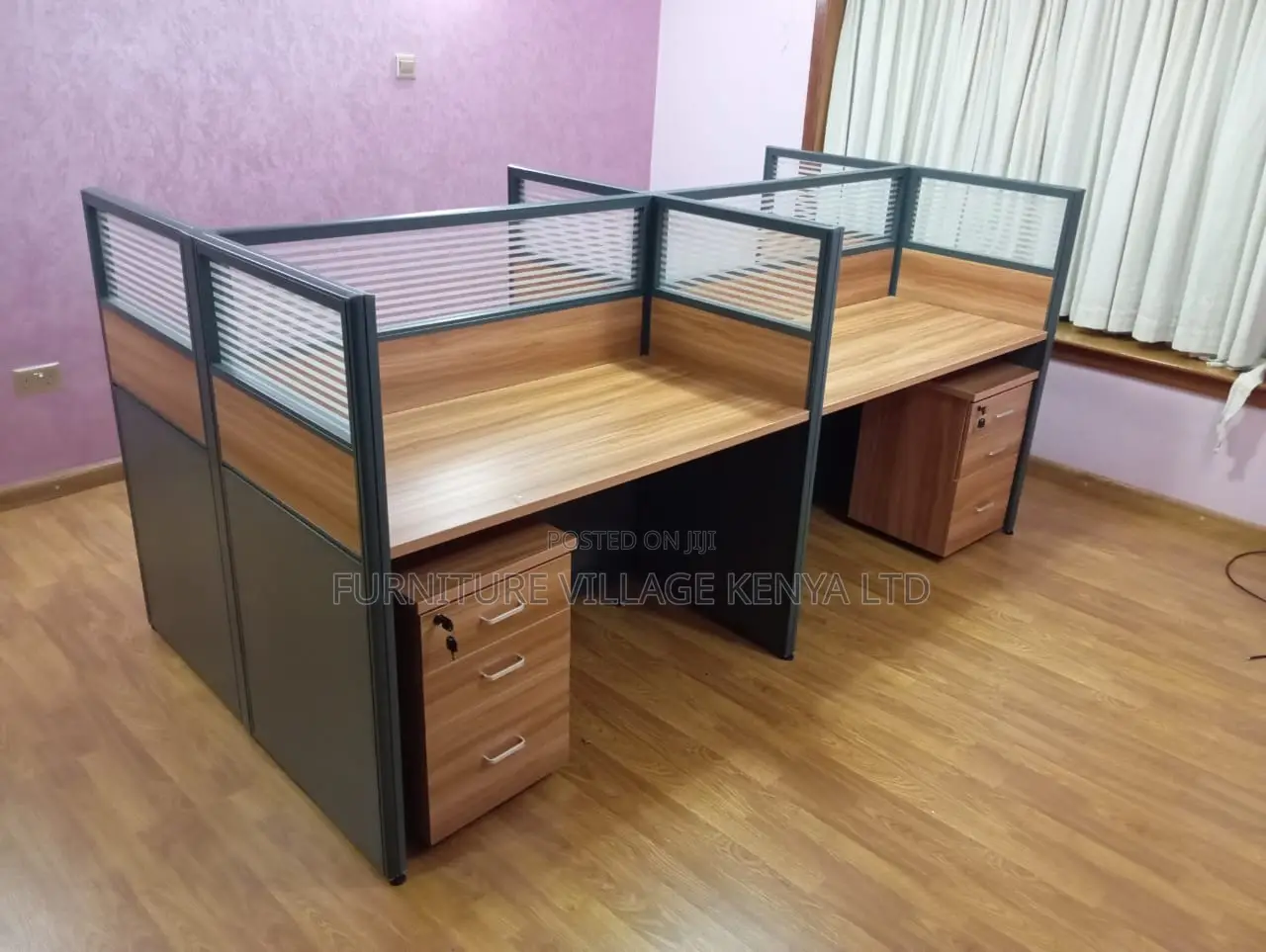 Office Workstation -4 Way Modern Workspace