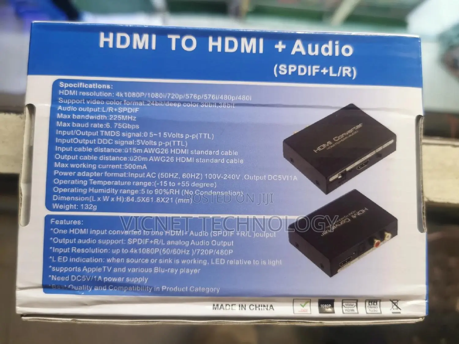 HDMI Audio Extractor With Rca and Optical