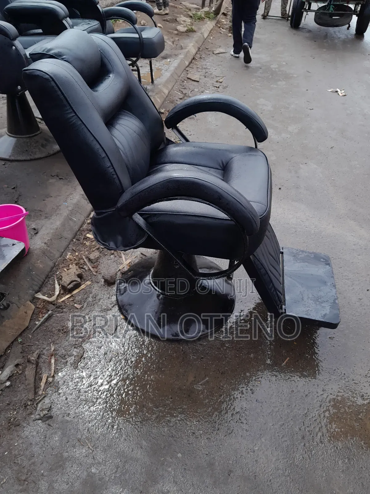 Black Barber Seats