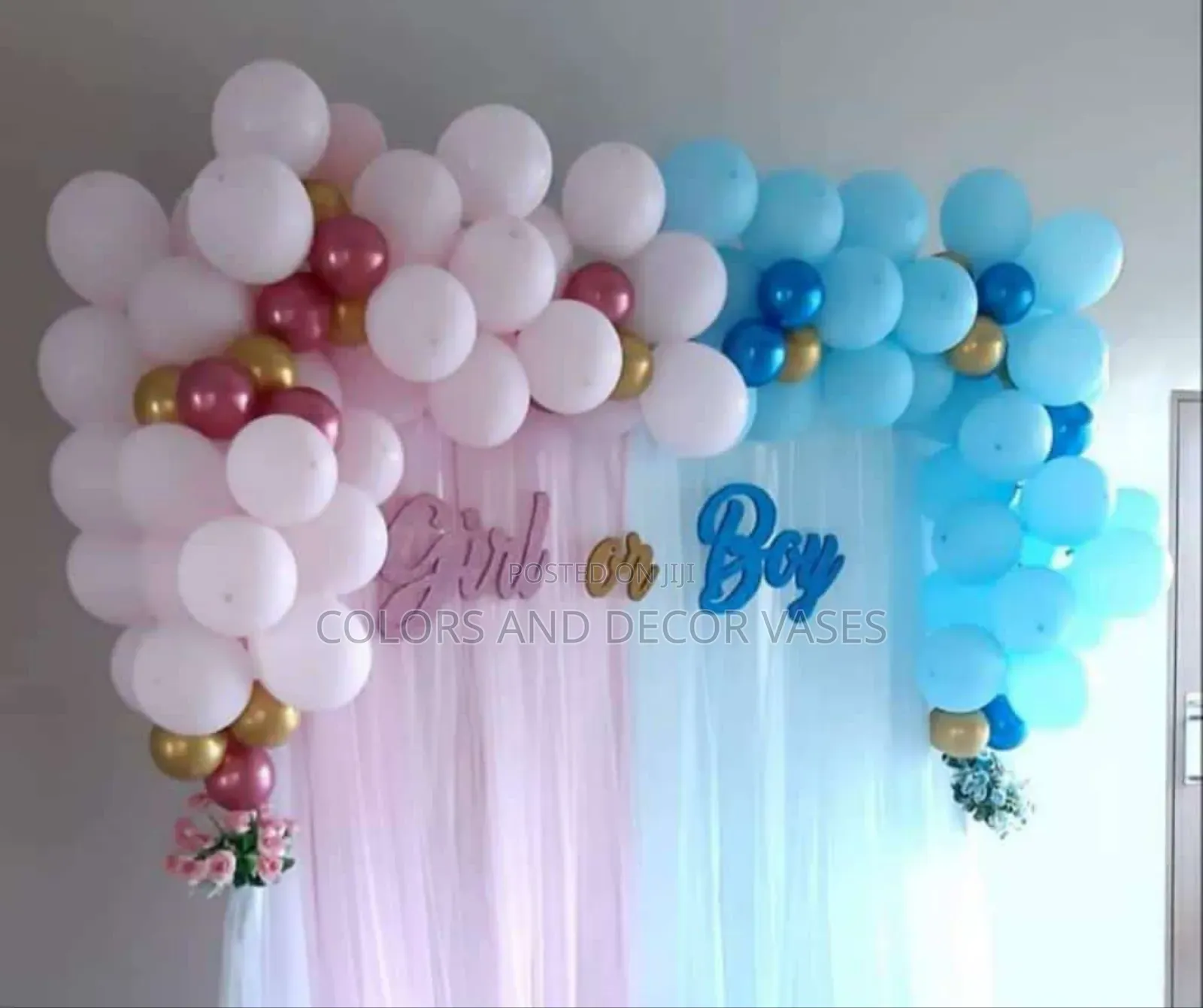 Party Balloons And Baby Shower Items.