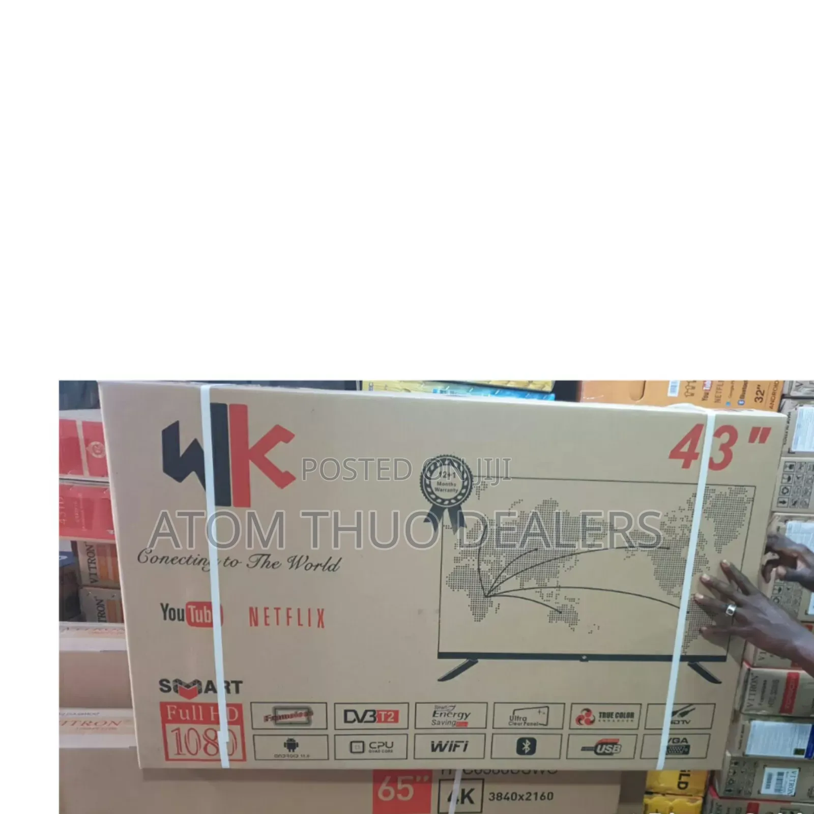 WK 43 Inches Frameless Smart Android Tv Inbuilt Decorder