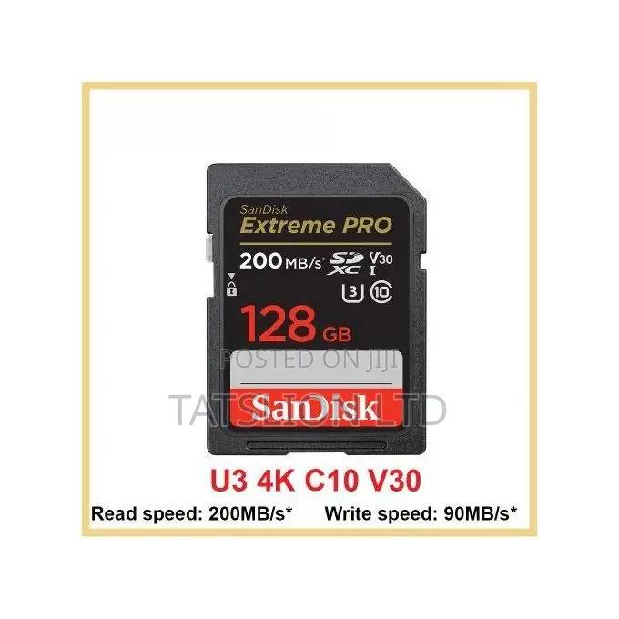Sandisk 128gb Extreme Pro Sd Card for Cameras