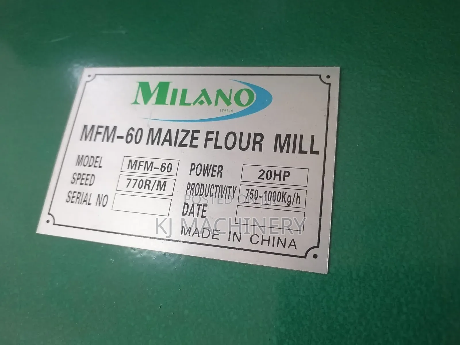 Maize Flour Roller Mill MFM-60 Production Capacity 800-1000