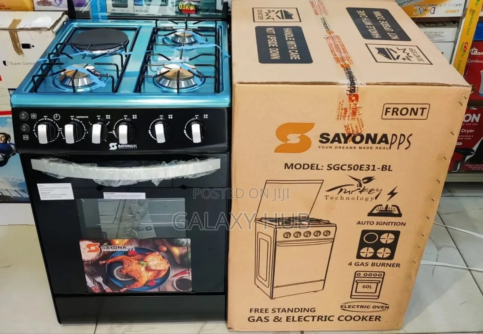 Sayona 3gas+1 Electric Plate Standing Cooker Electric Oven