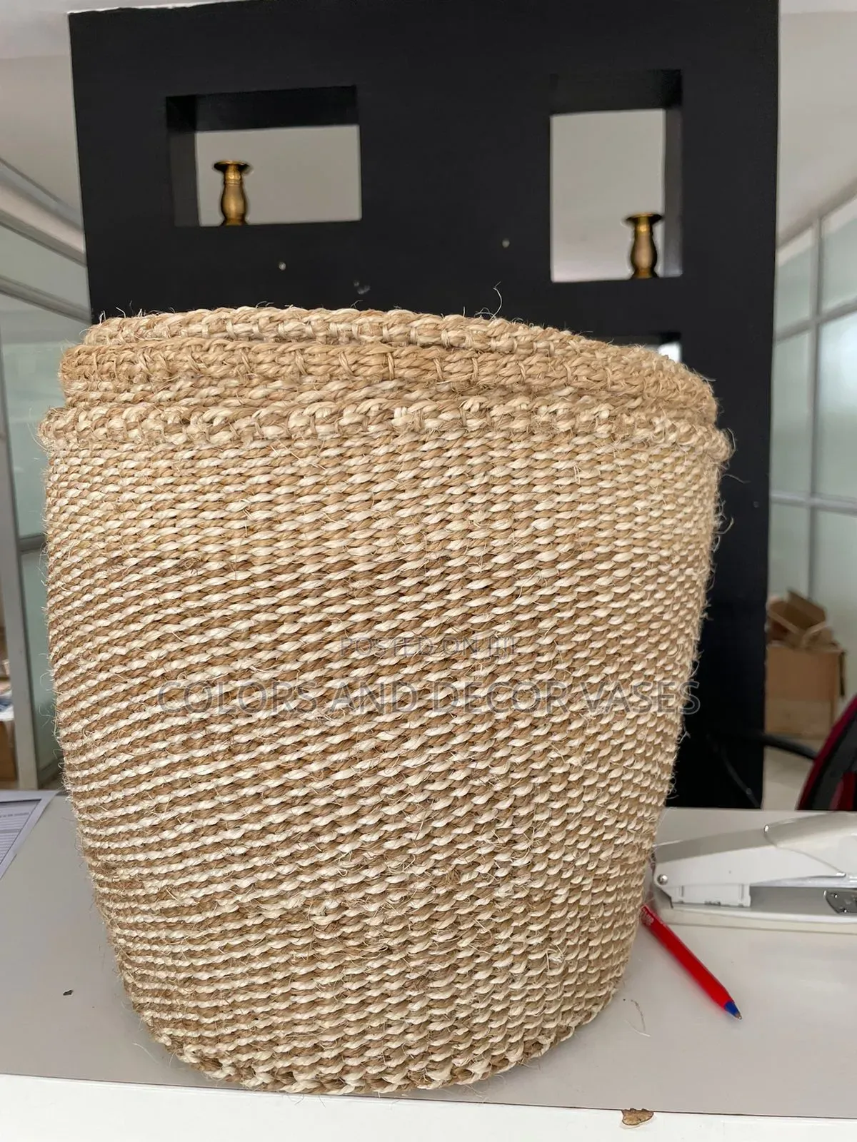 Brown White Baskets Available