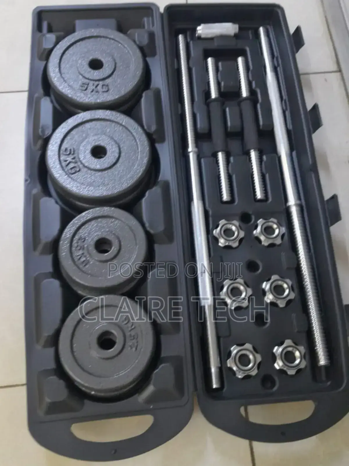 Dark 50 KGS Dumbbells Set With Portable Case